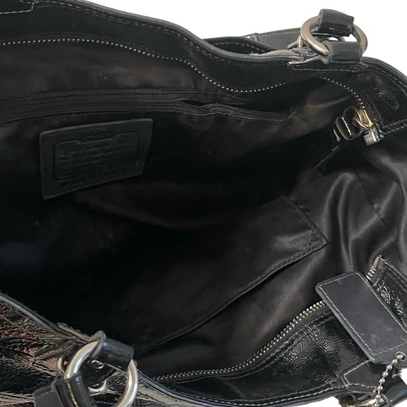 ❤️ Coach Black Patent Leather Gallery North/South Tote F19818 - Picture 12 of 13